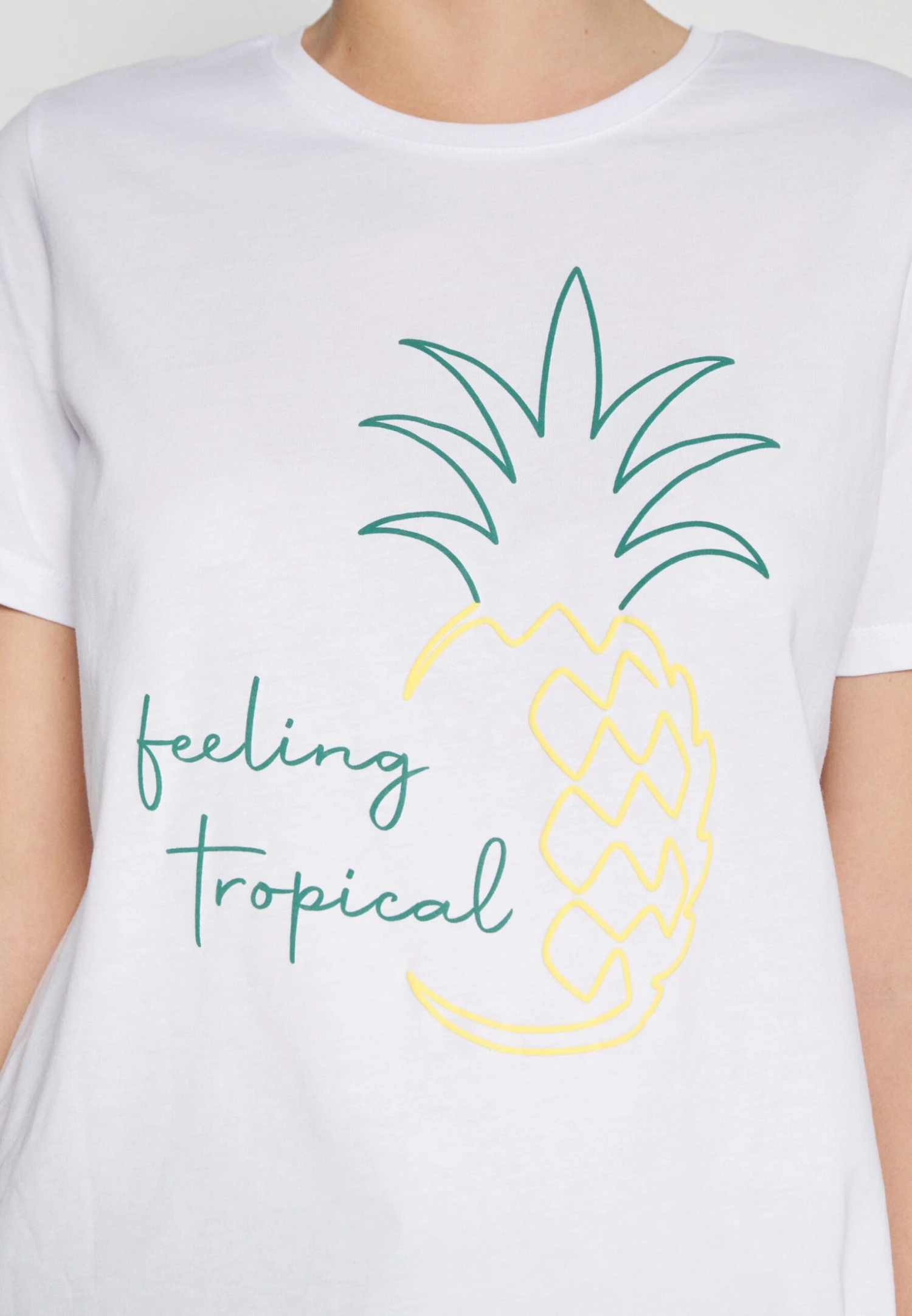 Anna Field Hattie Pineapple PuffT-Shirt Con StampaWhite Donna T-shirt E Top AN621D18M-A11 7 Anna Field Hattie Pineapple PuffT-Shirt Con StampaWhite Donna T-shirt E Top AN621D18M-A11 - immagine 7
