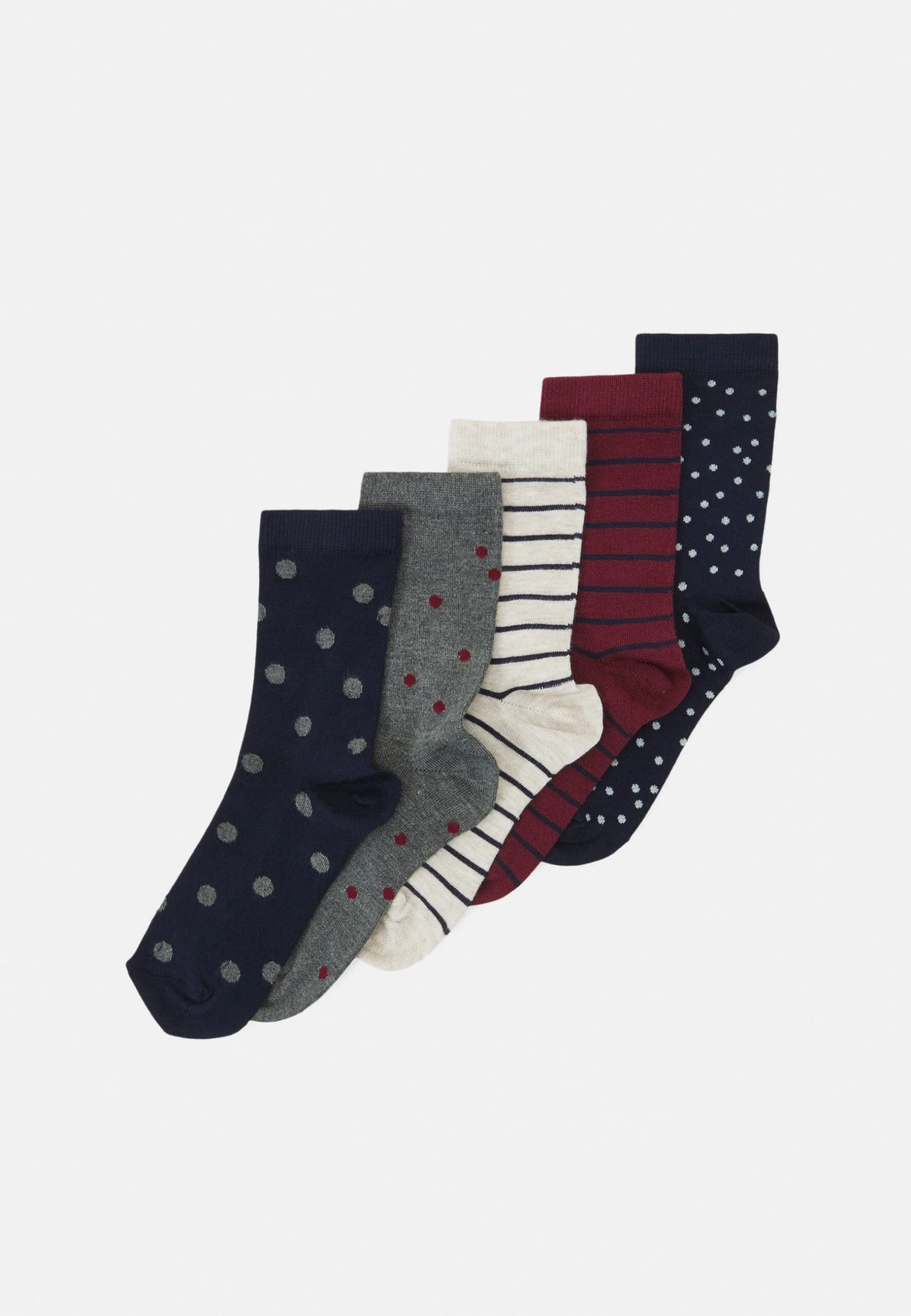 Anna Field 5 Pack - Calze - Dark Blue/Dark Red